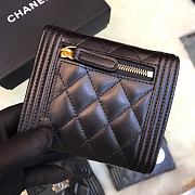 Chanel Boy Black & Gold-tone Metal Wallet A80734 Size 11.5 cm - 5