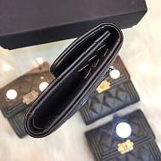 Chanel Boy Black & Silver-tone Metal Wallet A80734 Size 11.5 cm - 6