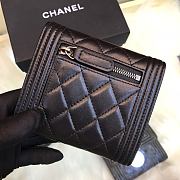 Chanel Boy Black & Silver-tone Metal Wallet A80734 Size 11.5 cm - 4