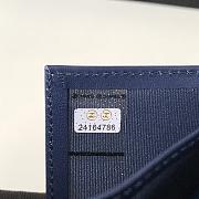 Chanel Boy Navy Grain Leather & Gold-tone Metal Wallet A80734 Size 11.5 cm - 4