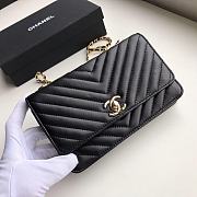 Chanel Wallet On Chain Black A80982 Size 19 x 13.5 x 3.5 cm - 6