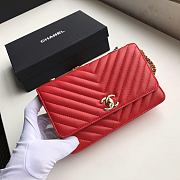 Chanel Wallet On Chain Red A80982 Size 19 x 13.5 x 3.5 cm - 3