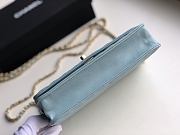 Chanel Wallet On Chain Light Blue A80982 Size 19 x 13.5 x 3.5 cm - 6