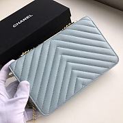 Chanel Wallet On Chain Light Blue A80982 Size 19 x 13.5 x 3.5 cm - 4