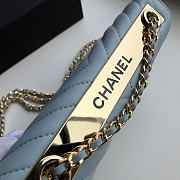 Chanel Wallet On Chain Light Blue A80982 Size 19 x 13.5 x 3.5 cm - 2