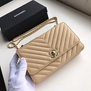 Chanel Wallet On Chain Beige A80982 Size 19 x 13.5 x 3.5 cm - 4