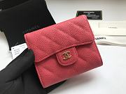 Chanel Small Pink Flap Wallet A82288 Size 10.5 x 11.5 x 3 cm - 3