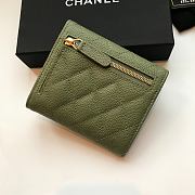 Chanel Small Olive Green Flap Wallet A82288 Size 10.5 x 11.5 x 3 cm - 4