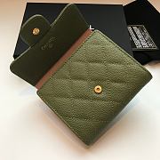 Chanel Small Olive Green Flap Wallet A82288 Size 10.5 x 11.5 x 3 cm - 3