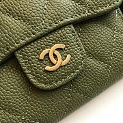 Chanel Small Olive Green Flap Wallet A82288 Size 10.5 x 11.5 x 3 cm - 2