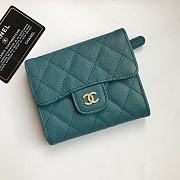 Chanel Small Dark Green Flap Wallet A82288 Size 10.5 x 11.5 x 3 cm - 6