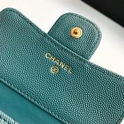 Chanel Small Dark Green Flap Wallet A82288 Size 10.5 x 11.5 x 3 cm - 5