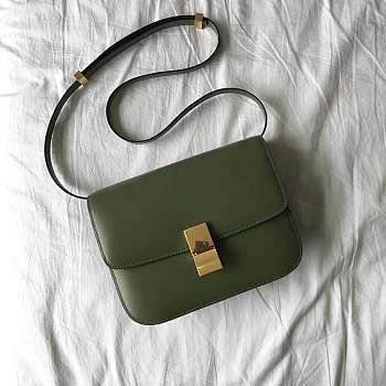 Celine Medium Classic Bag Khaki 189173 Size 24 x 18 x 7 cm