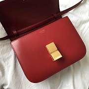 Celine Medium Classic Bag Red 189173 Size 24 x 18 x 7 cm - 3