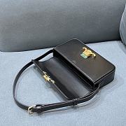 Celine Triomphe Shoulder Bag Black 194143 Size 20 x 10 x 4 cm - 3