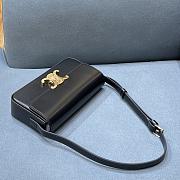 Celine Triomphe Shoulder Bag Black 194143 Size 20 x 10 x 4 cm - 2