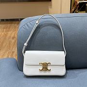 Celine Triomphe Shoulder Bag White 194143 Size 20 x 10 x 4 cm - 1