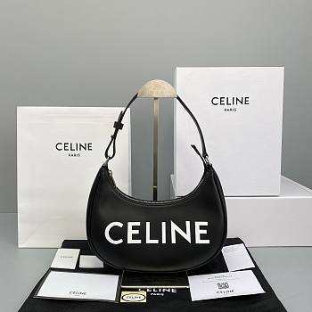 Celine Ava Bag With Celine Print Black 193953 Size 25 X 14 X 7 cm