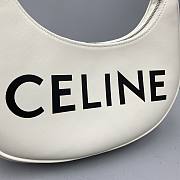 Celine Ava Bag With Celine Print White 193953 Size 25 X 14 X 7 cm - 3