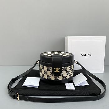Celine Medium Tambour Bag Triomphe 195192 Size 17 x 12 x 17 cm
