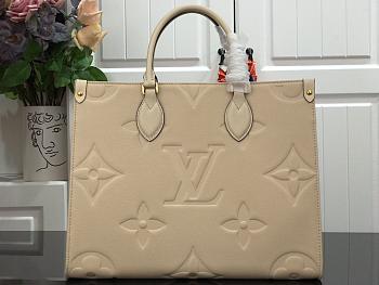 Louis Vuitton Onthego MM Cream M44925 Size 34 x 26 x 15 cm