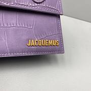 Jacquemus Chiquito Moyen Crocodile Pattern Purple 213BA02 Size 18 Cm - 6