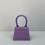 Jacquemus Chiquito Crocodile Pattern Purple 213BA01 Size 12 Cm - 5