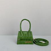 Jacquemus Chiquito Crocodile Pattern Green 213BA01 Size 12 Cm - 2