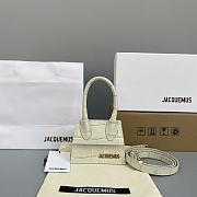 Jacquemus Chiquito Crocodile Pattern White 213BA01 Size 12 Cm - 1