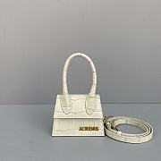 Jacquemus Chiquito Crocodile Pattern White 213BA01 Size 12 Cm - 4