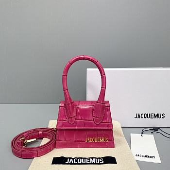 Jacquemus Chiquito Crocodile Pink 213BA01 Size 12 Cm