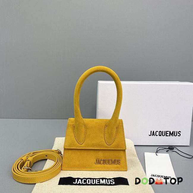 Jacquemus Chiquito Suede Yellow 213BA01 Size 12 Cm - 1