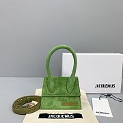 Jacquemus Chiquito Suede Tea Green 213BA01 Size 12 Cm - 1