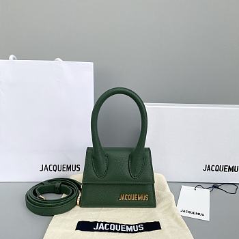 Jacquemus Chiquito Grain Leather Emerald Green 213BA01 Size 12 Cm
