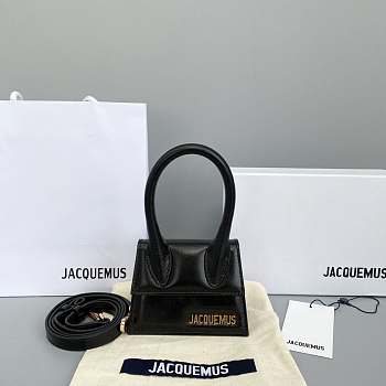 Jacquemus Chiquito Wrinkled Leather Black 213BA01 Size 12 Cm
