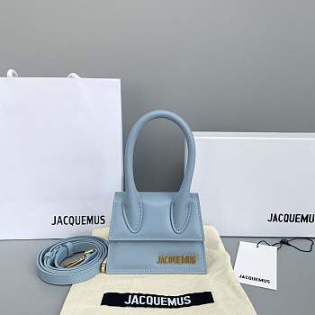 Jacquemus Chiquito Smooth Leather Light Blue 213BA01 Size 12 Cm