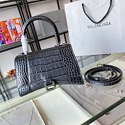 Balenciaga Hourglass Top Handle Bag Black Size 23 & Size 19 cm - 6
