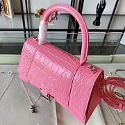 Balenciaga Hourglass Top Handle Bag Pink Size 23 & Size 19 cm - 2