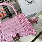 Balenciaga Hourglass Top Handle Bag Light Pink Size 23 & Size 19 cm - 2