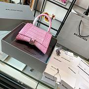 Balenciaga Hourglass Top Handle Bag Light Pink Size 23 & Size 19 cm - 3