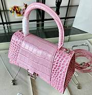 Balenciaga Hourglass Top Handle Bag Light Pink Size 23 & Size 19 cm - 4