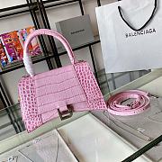 Balenciaga Hourglass Top Handle Bag Light Pink Size 23 & Size 19 cm - 6