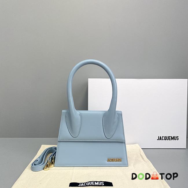Jacquemus Le Grand Chiquito Smooth Leather Light Blue 213BA03 Size 24 cm - 1