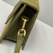 Jacquemus Grand Bambino Suede Olive Green 213BA07 Size 24 Cm - 6