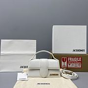 Jacquemus Bambino Grain Leather White 213BA06 Size 18 Cm - 1