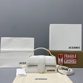Jacquemus Bambino Grain Leather White 213BA06 Size 18 Cm