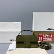 Jacquemus Bambino Suede Olive Green 213BA06 Size 18 Cm - 1