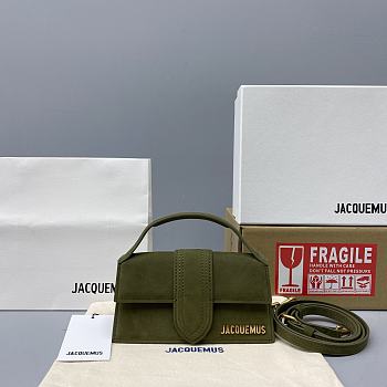 Jacquemus Bambino Suede Olive Green 213BA06 Size 18 Cm