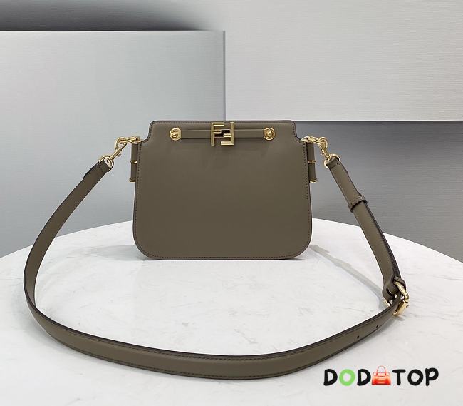 Fendi Touch Leather Bag Grey 8BT349 26.5 x 10 x 19 cm - 1