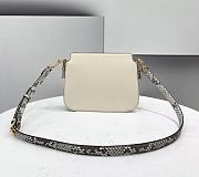 Fendi Touch Leather Bag White & Python Strap 8BT349 26.5 x 10 x 19 cm - 5